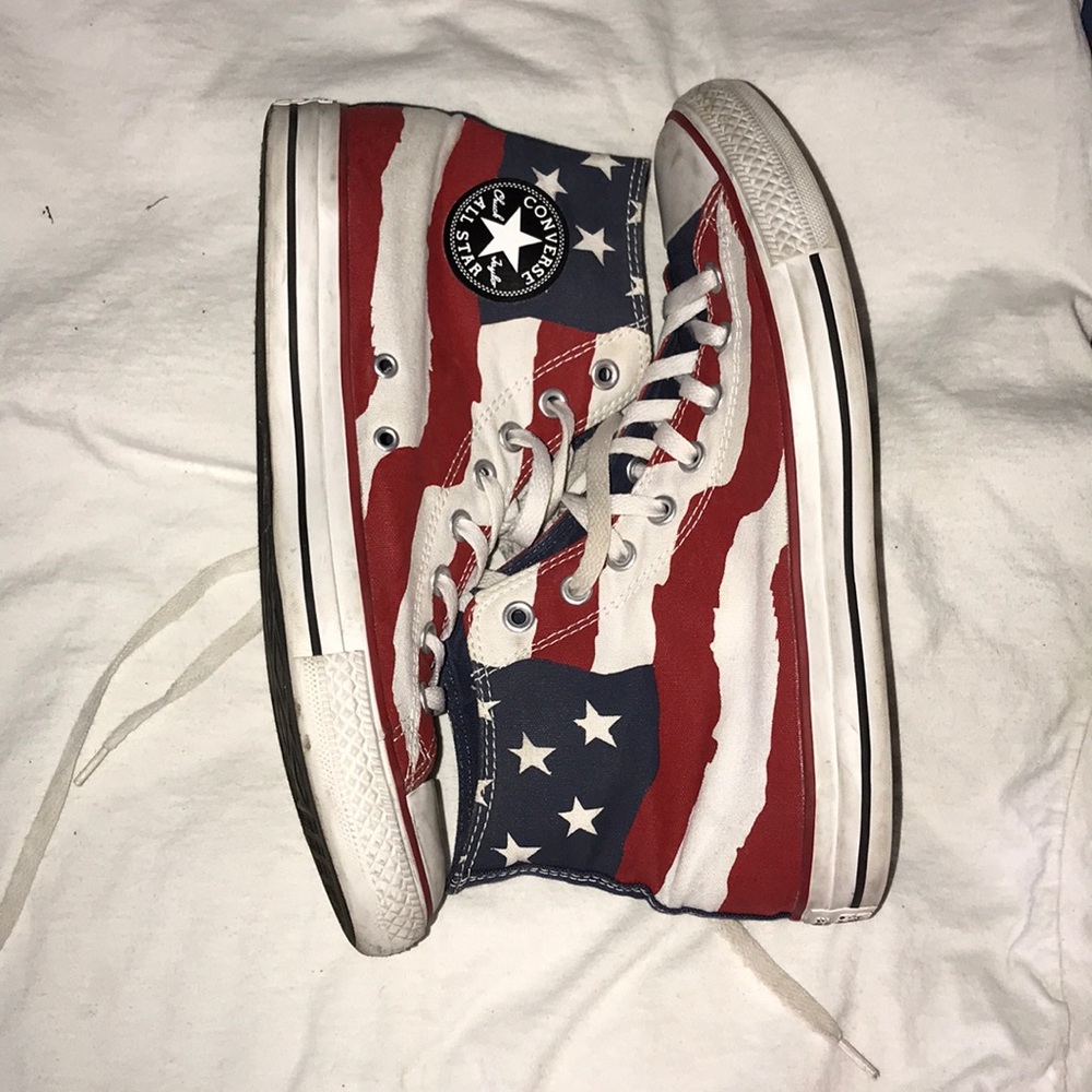 Converse American Flag USA High tops Men’s Size 10